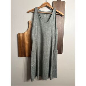 Marika Heather Green V Neck Sleeveless Racerback Athletic Tank Dress Size Medium